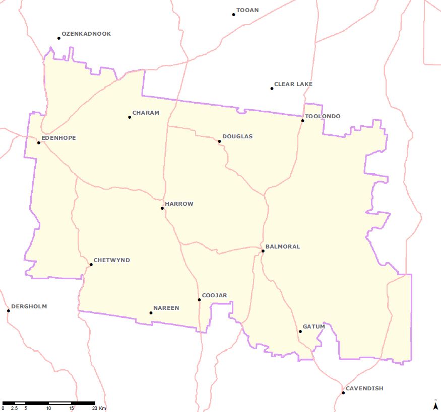 West Wimmera Rural Pipeline map February 2018